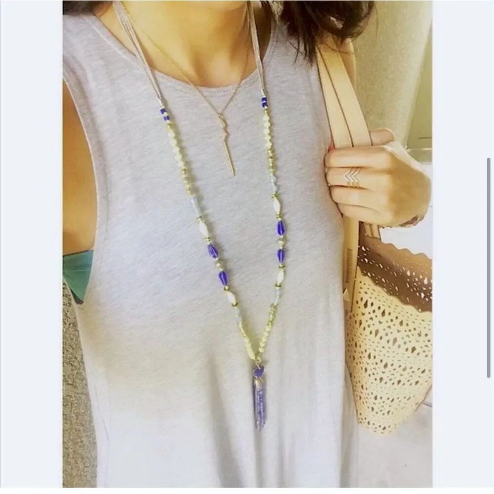 Stella & Dot - Azure Tassel Necklace